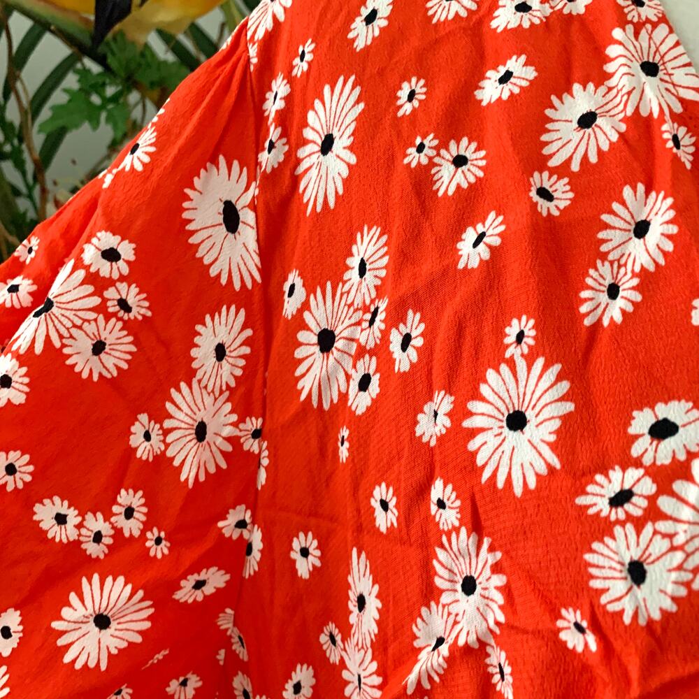 Rixo x Target Floral Puff Sleeve Swing Dress Red - Picture 6 of 12